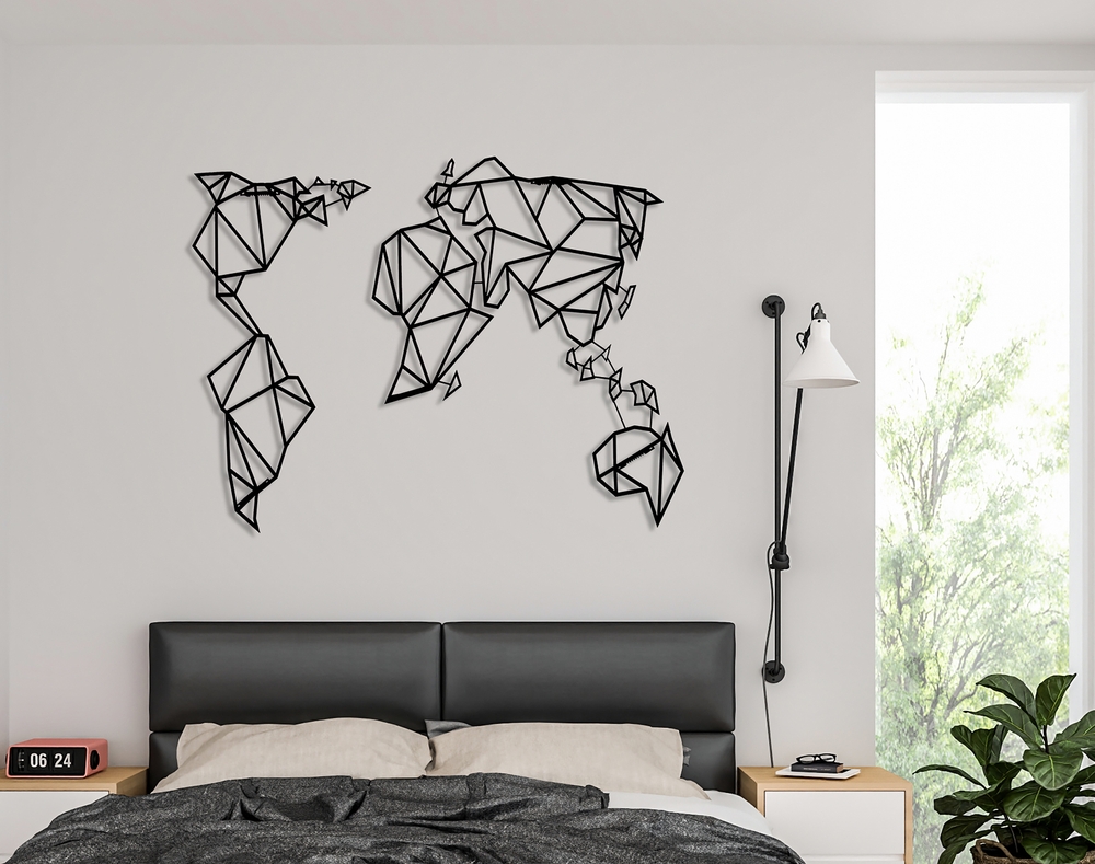 Black metal decor