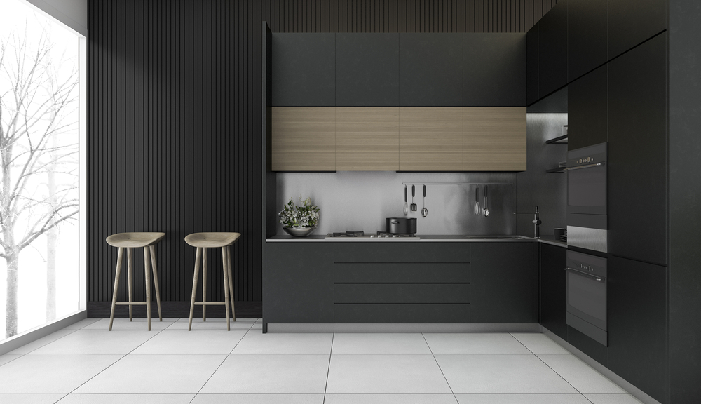 black base cabinets