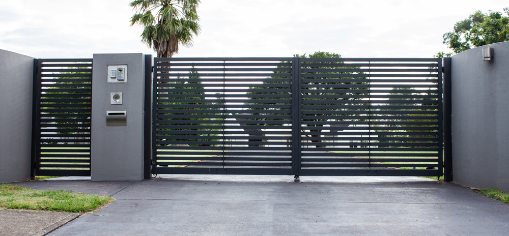 sleek and stylish front gate