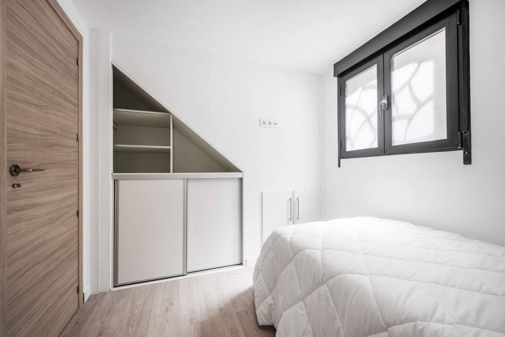 sloping corner wardrobe