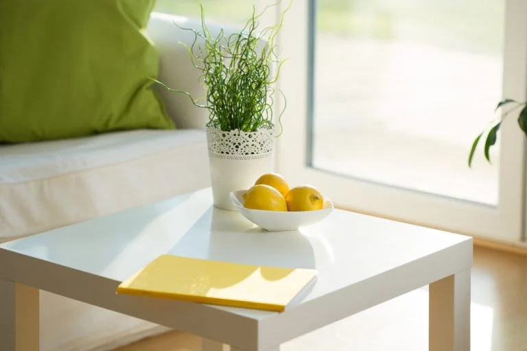 white coffee table