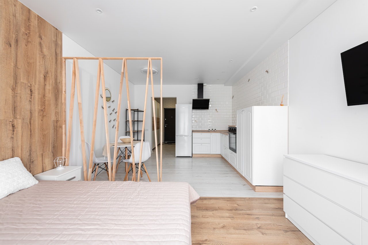 wooden kitchen partition design