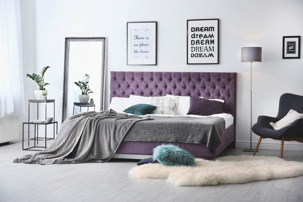 upholstered bed