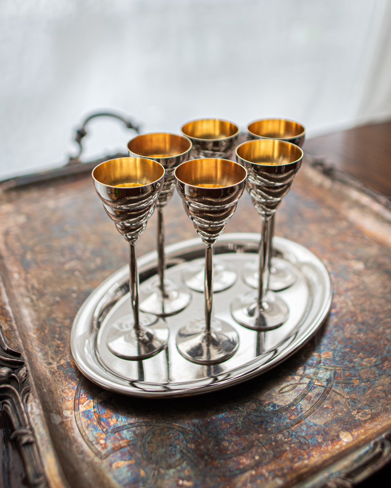 silver goblets