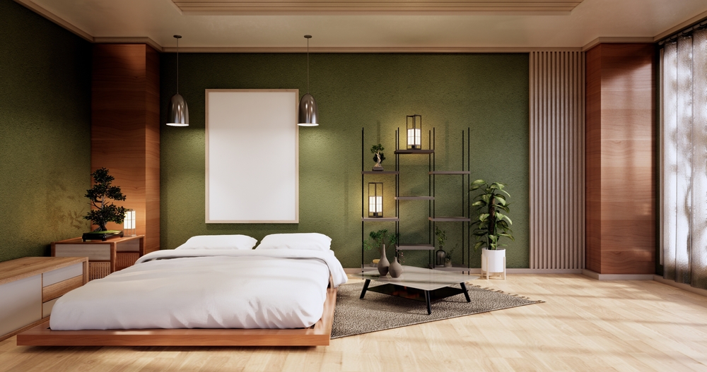 low platform bed