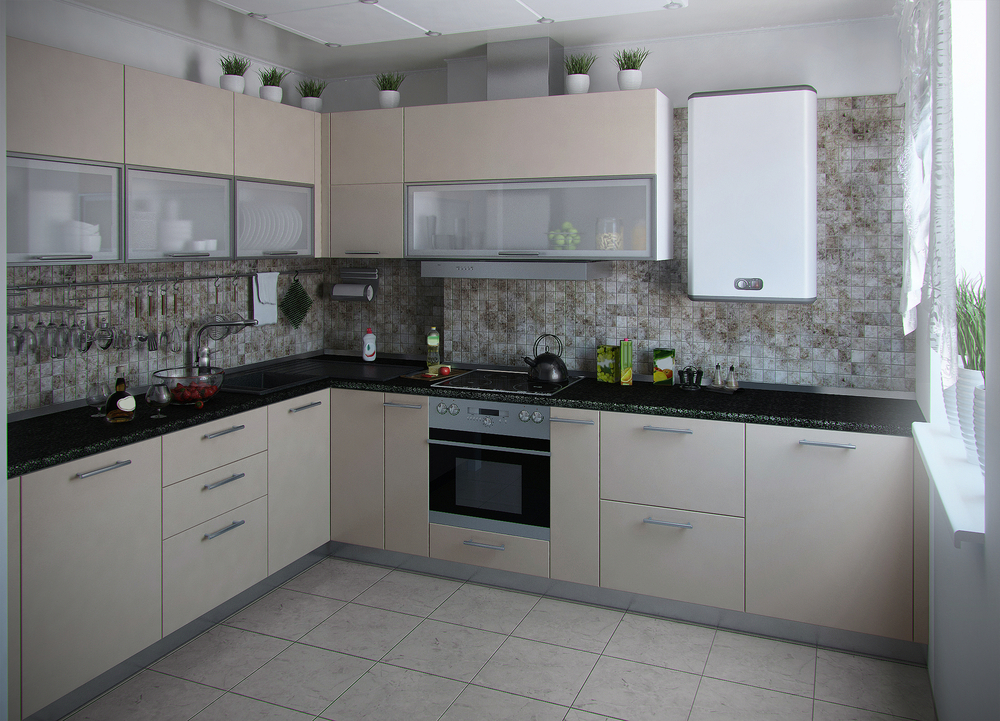 L shaped kitchen