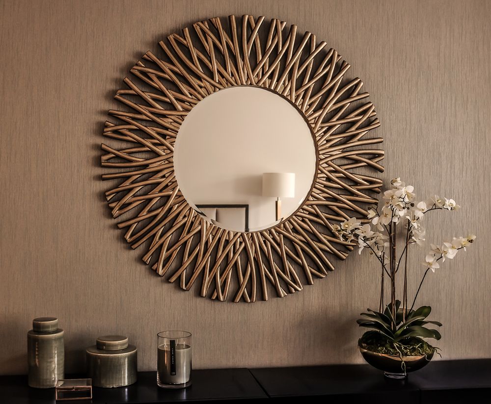 sunburst mirror frame