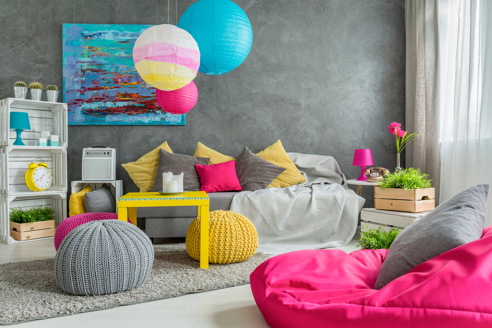 bold colours making a design