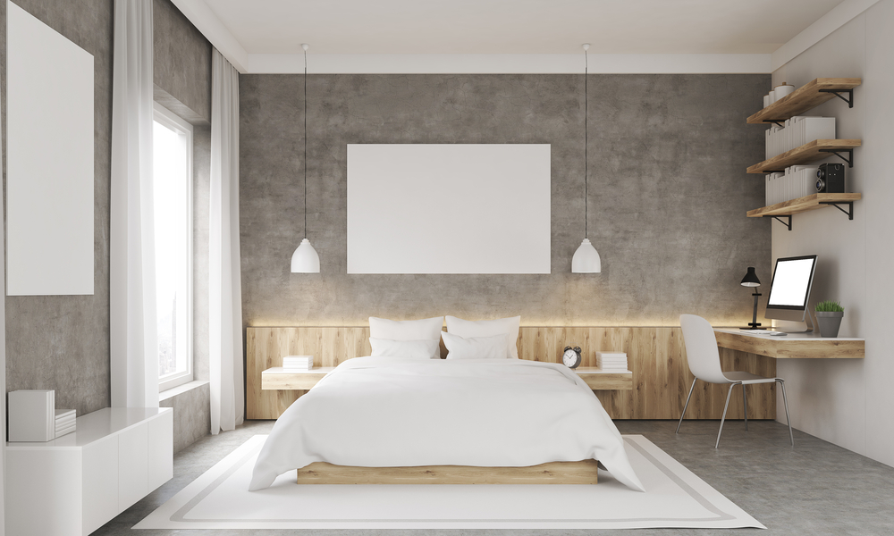 bed with ledge
