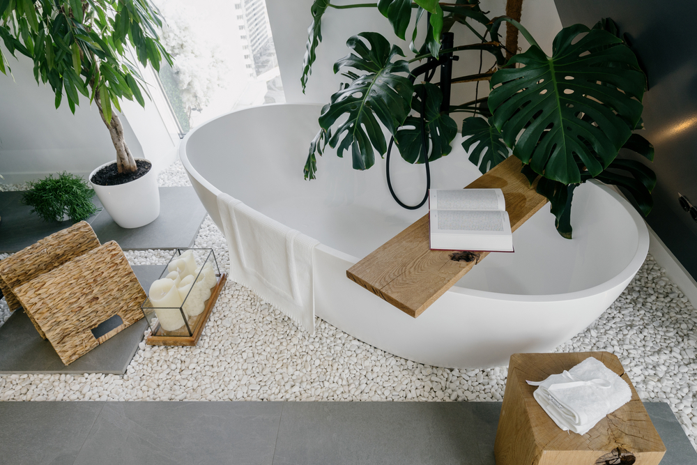 tropical theme bathroom