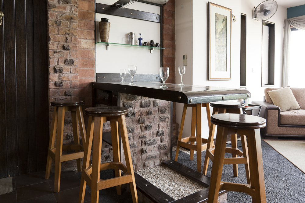 wall mounted mini bar table
