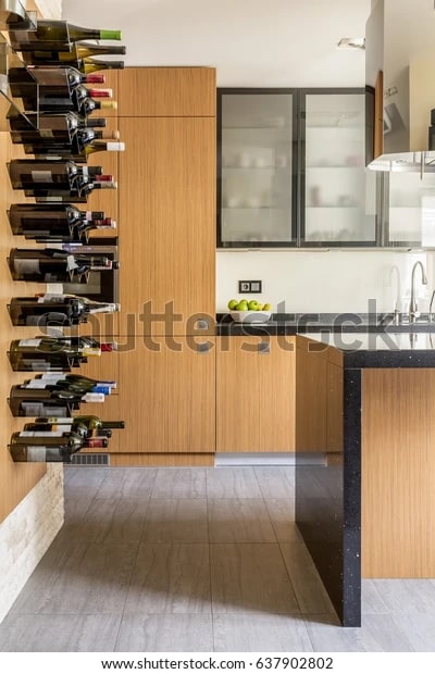 wine rack mini bar design