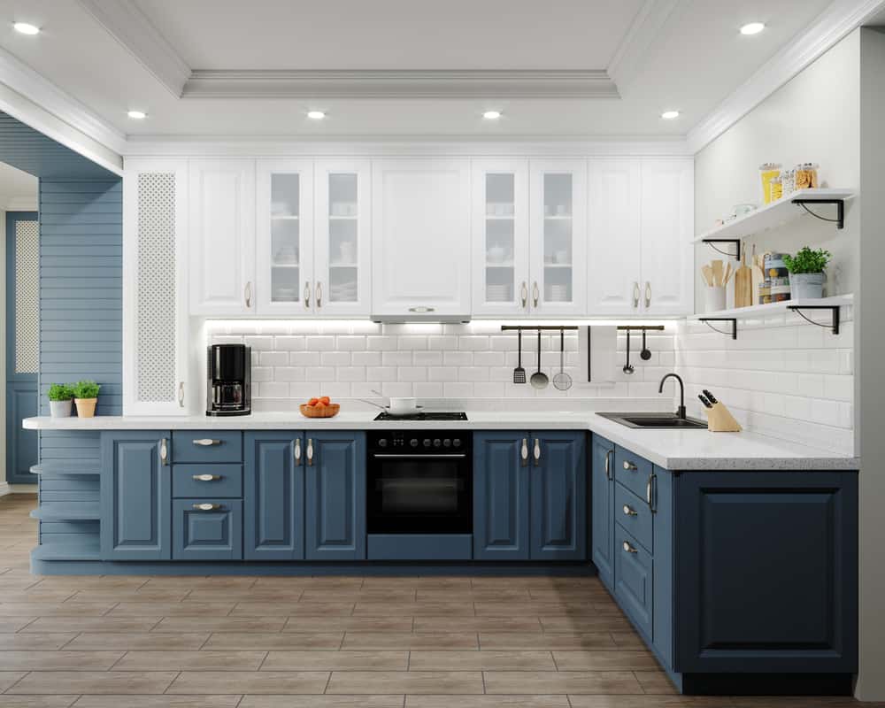 trending griege colour kitchen cupboard ideas