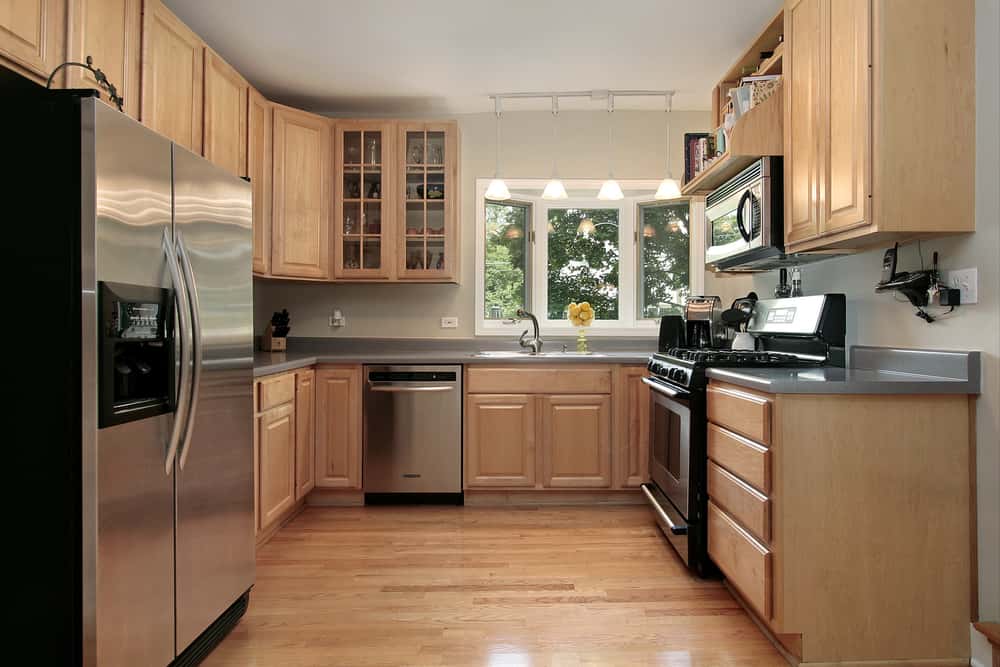 wooden kitchen cupboards