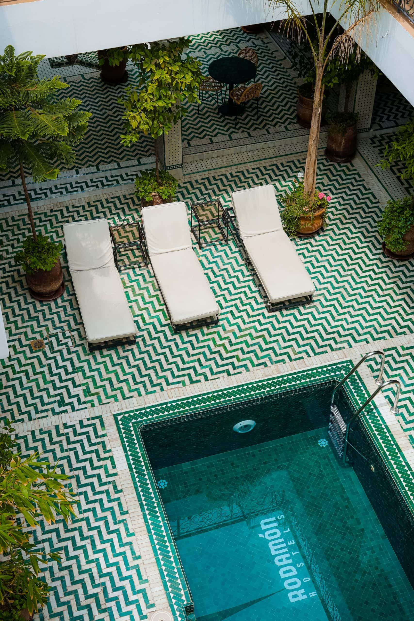 coloured mosaic outdoor tiles