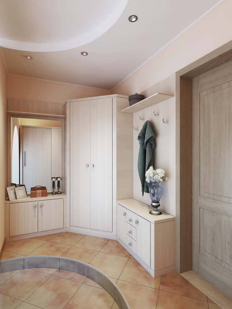 compact white wardrobe