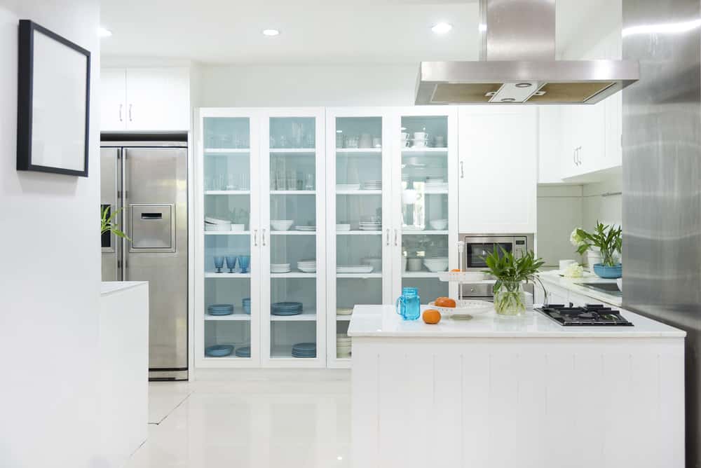 glass showcase designs for hall
