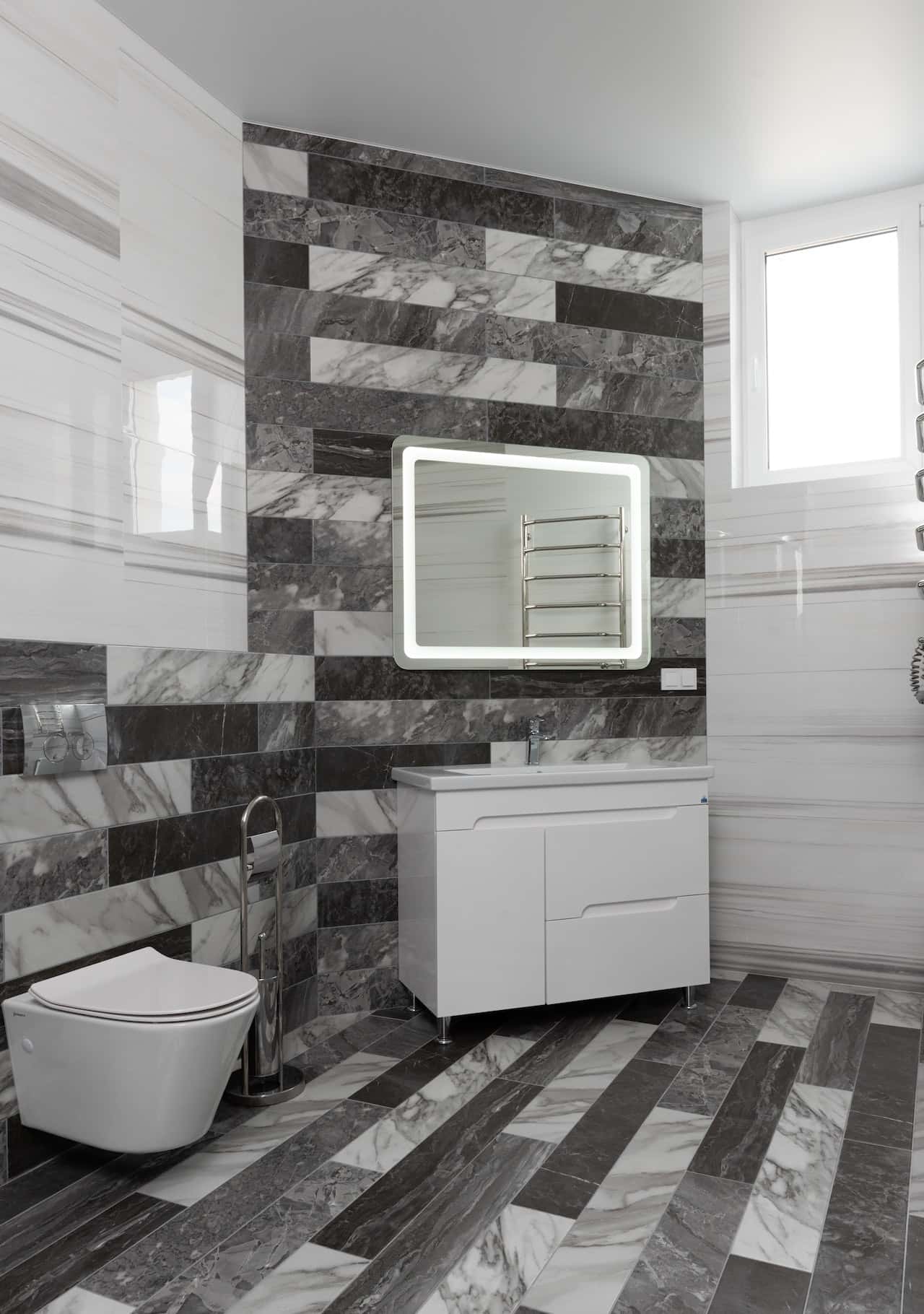 Grey Bathroom Floor Tile 