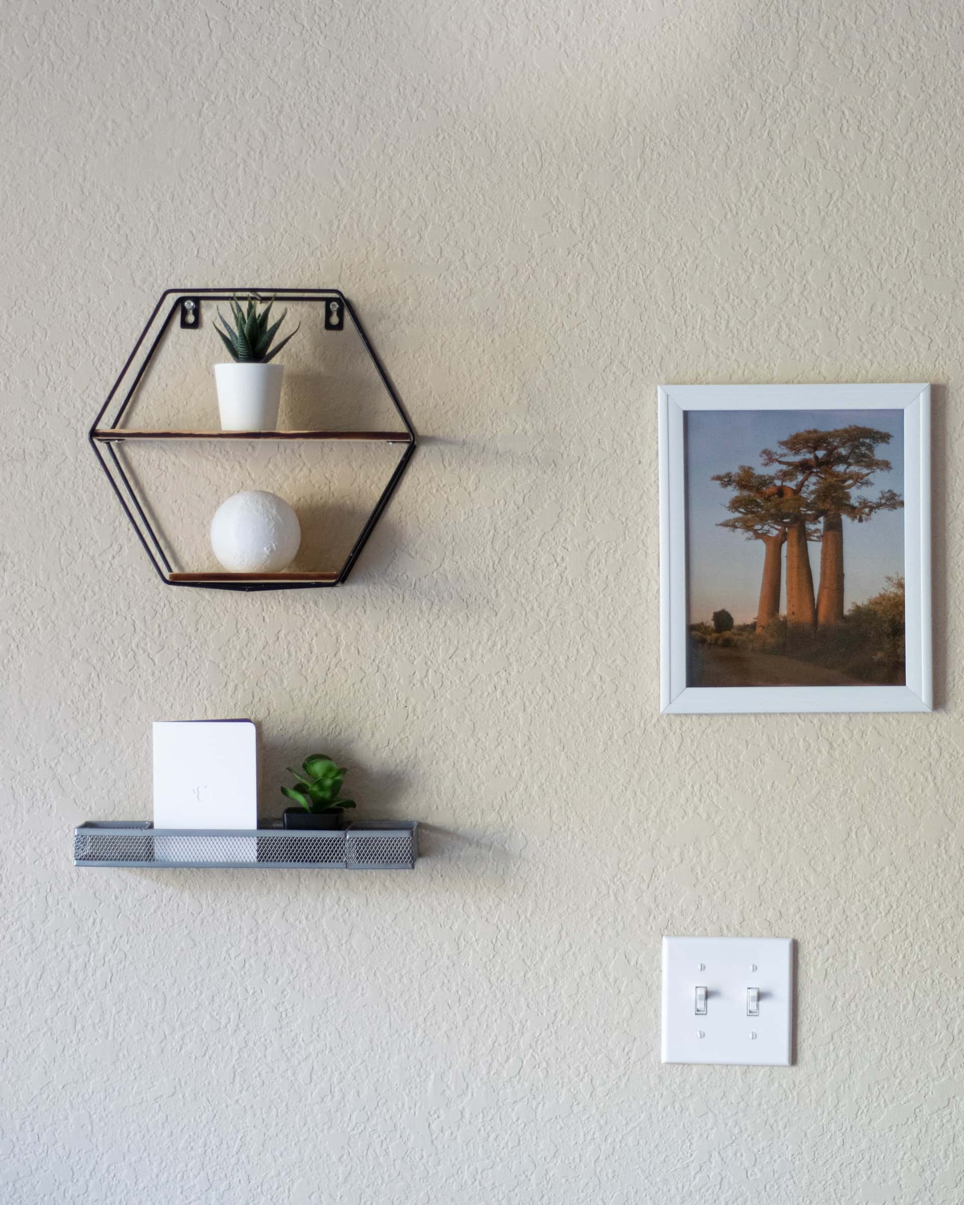 Hexagonal Wall Rack Design