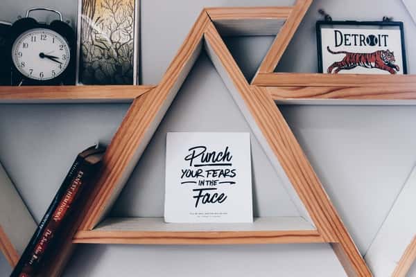 Interlinked Triangle Wall Shelf Design