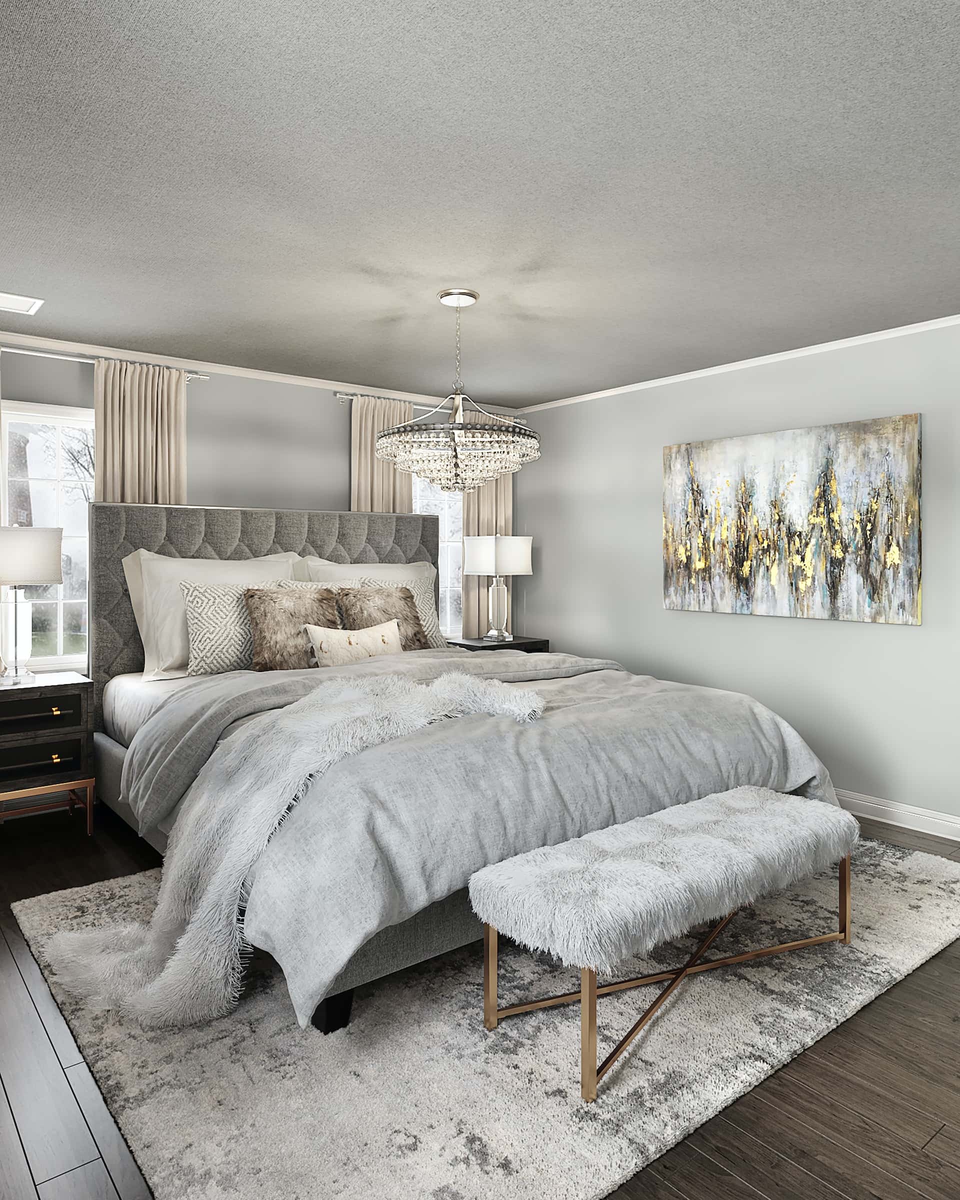 Modern Corner Bed Design
