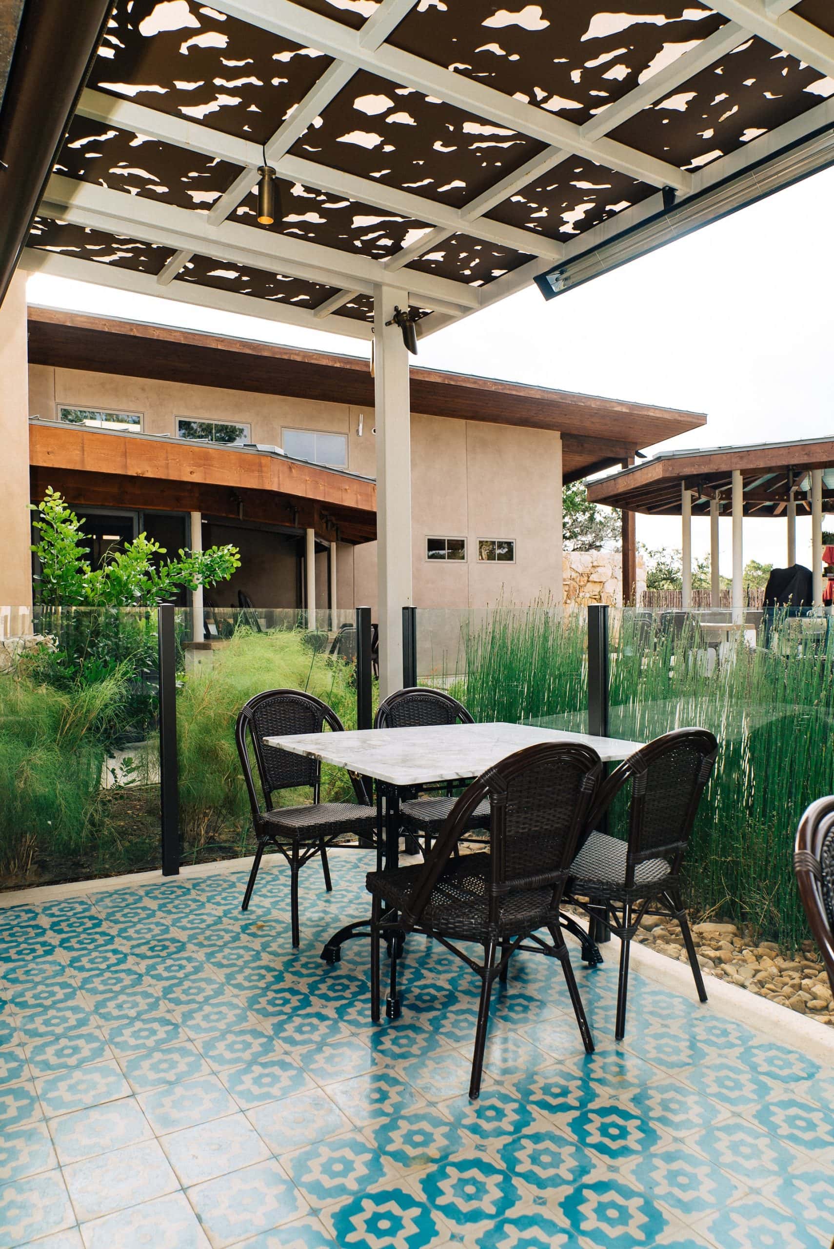 shaded patio flooring