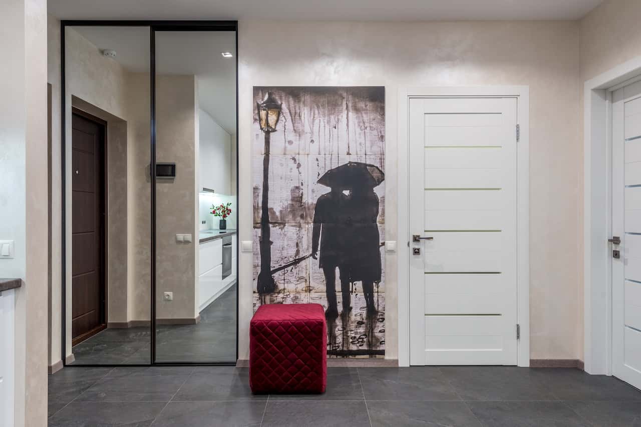 sliding wardrobe with mirror