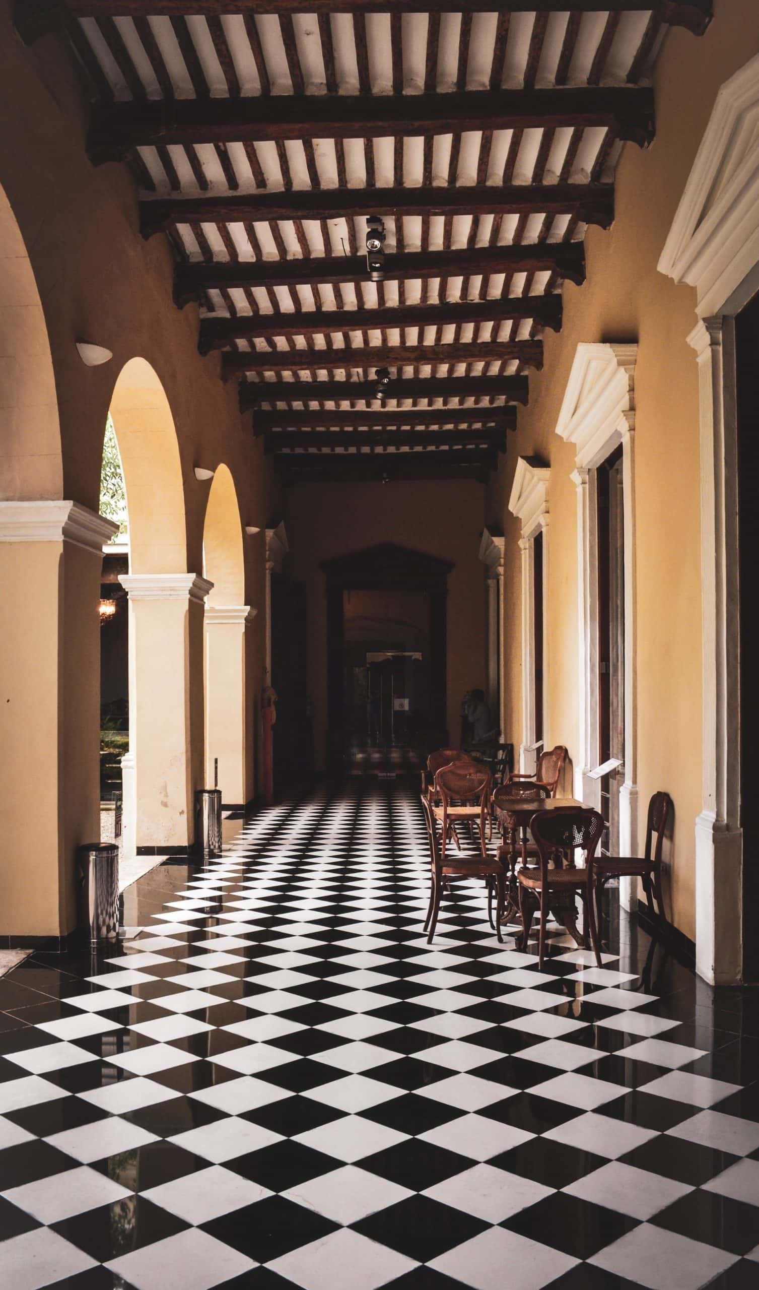 soothing chequered tiles