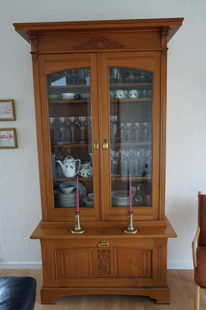wooden showcases