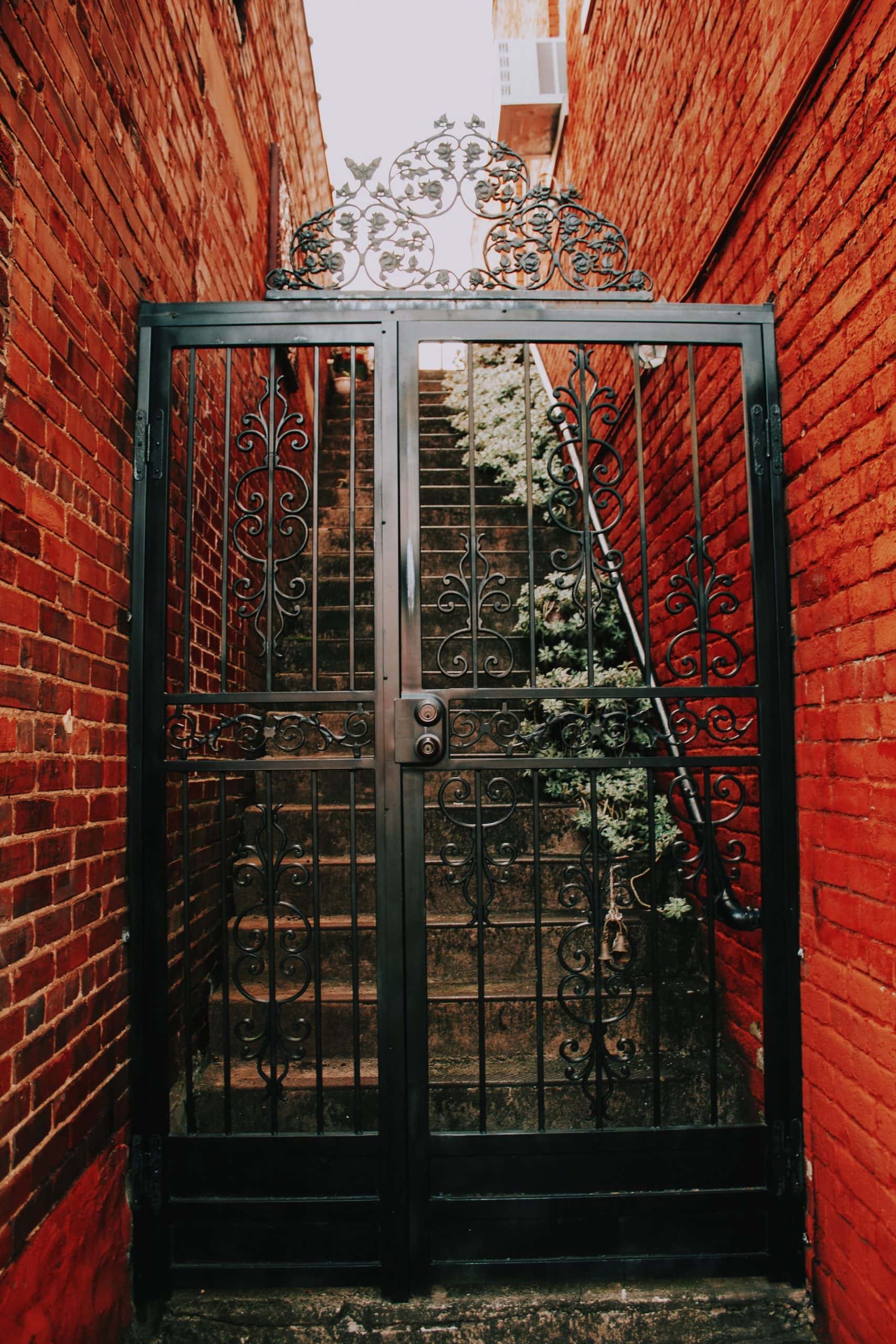 wrought iron double doors