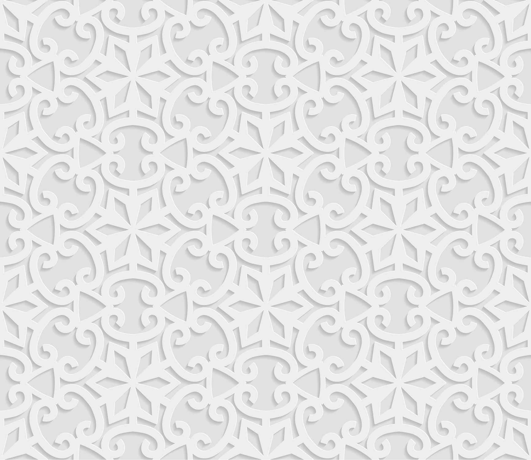 Arabic-inspired cement ceiling design with intricate geometric star patterns