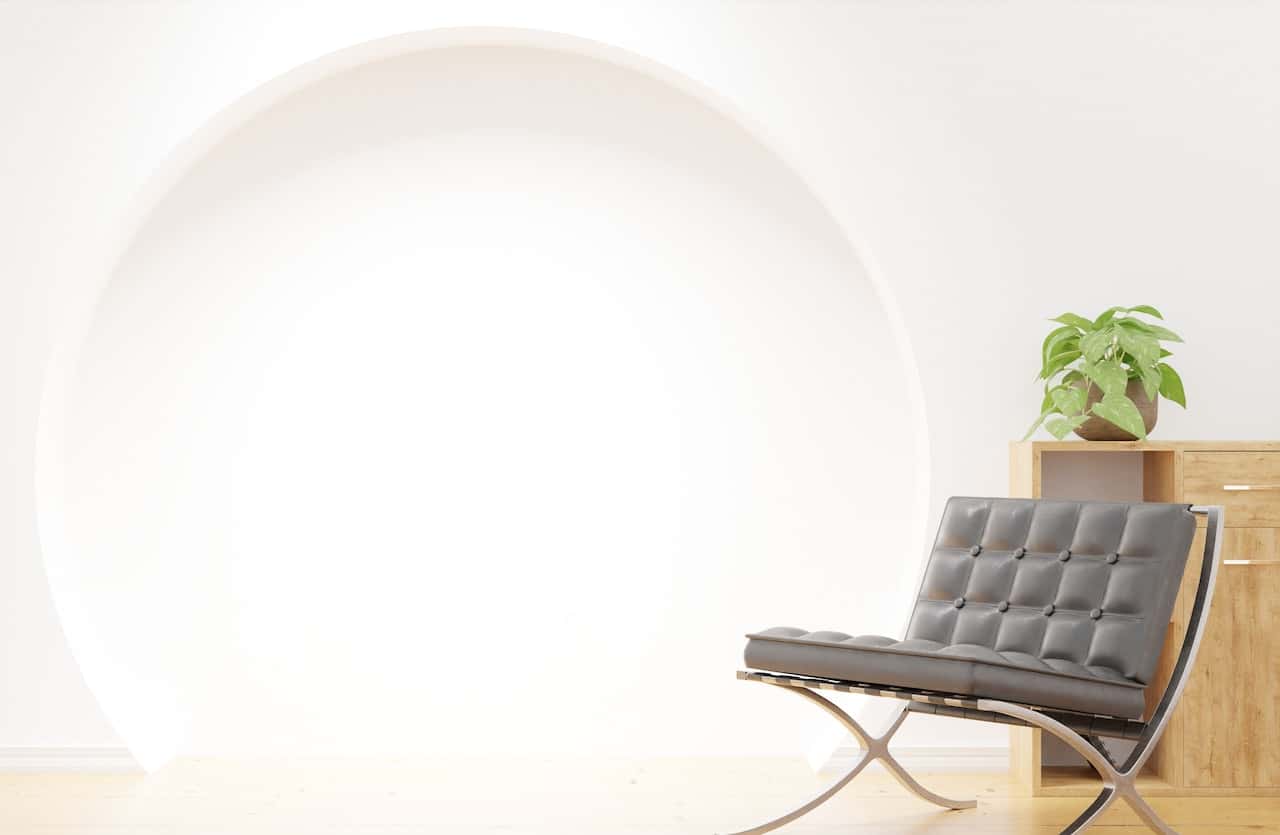 barcelona-style lounge chair