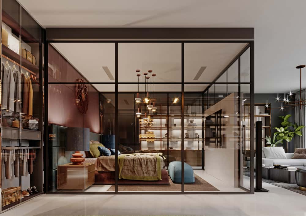 Bedroom Glass Wall Designs