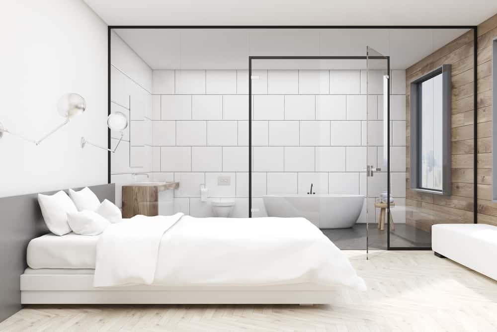 Bedroom Glass Wall Partition Design
