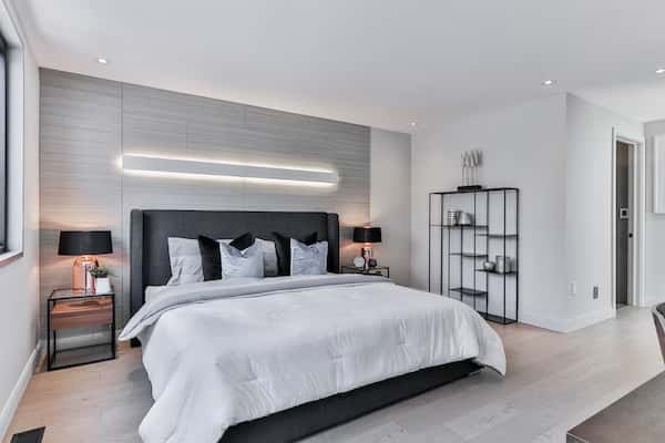 bedroom wooden flooring in light colours
