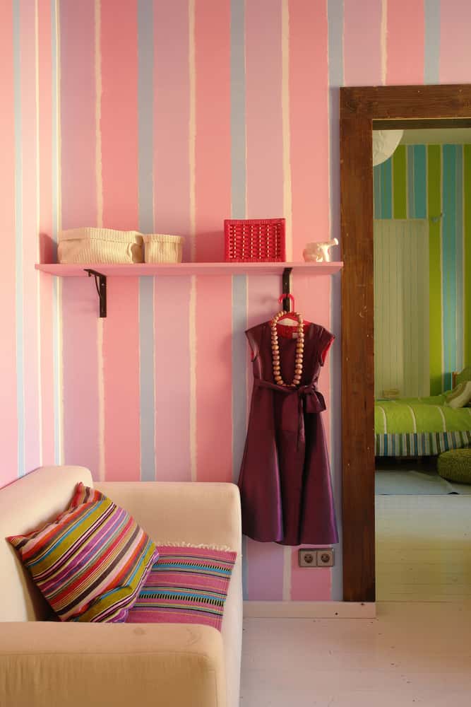 bold striped wall paint