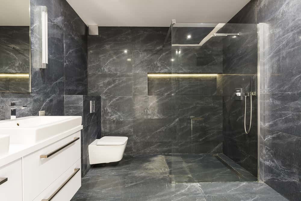 classic black bathroom