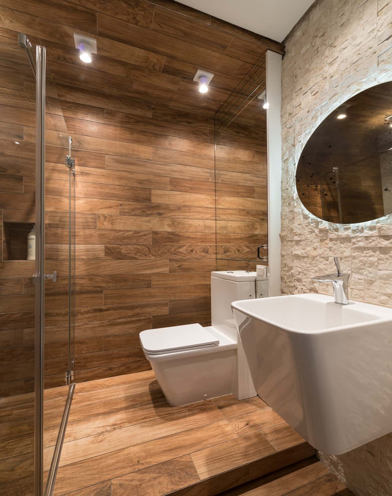 conceptualised mirror with lights