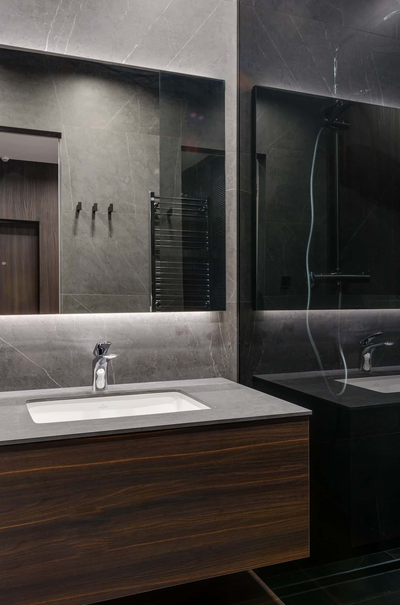 concrete washroom countertop design