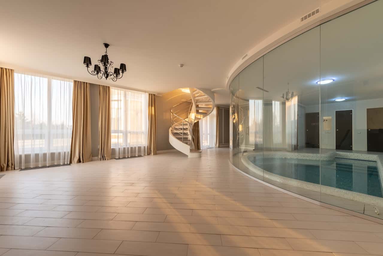 curvy stair railing design