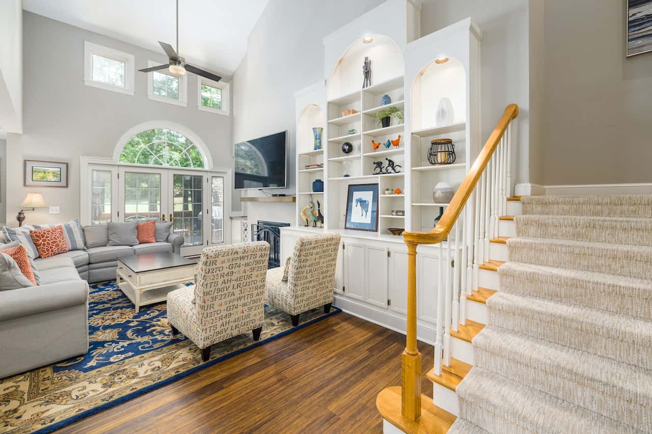 double-height living room idea