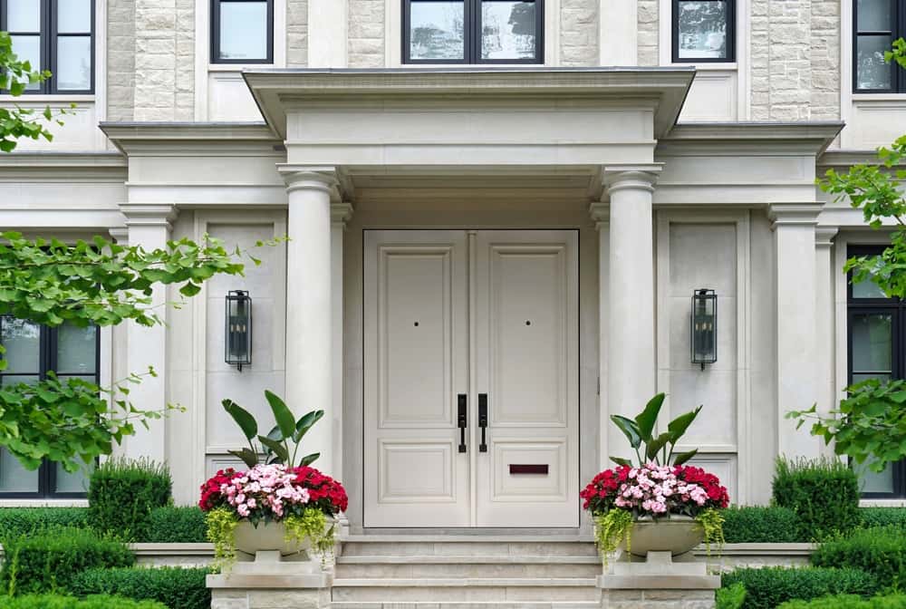 flat house portico design
