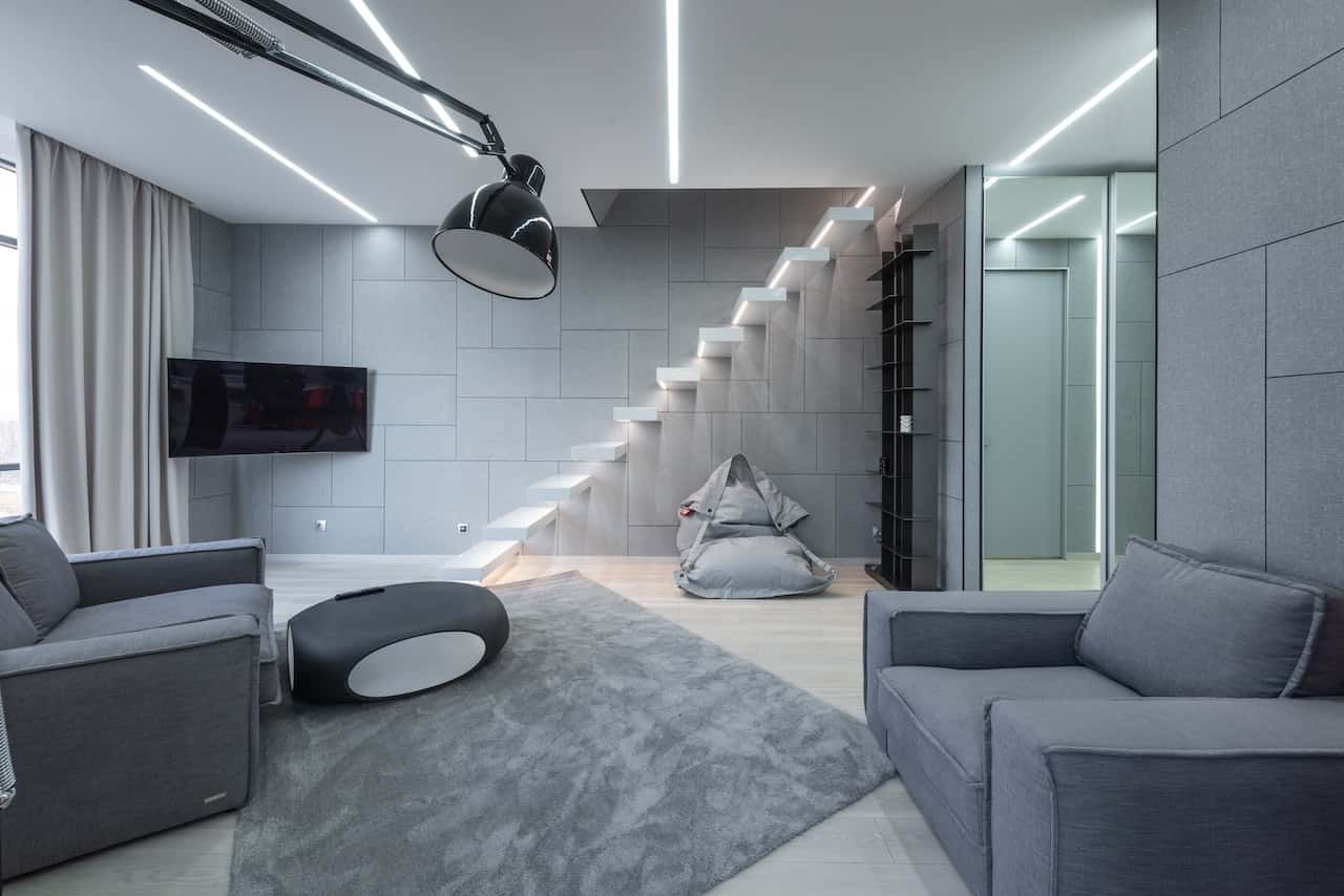 floating stair railing design