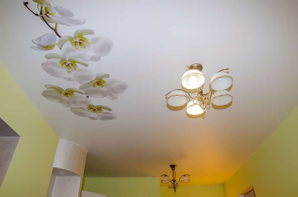 floral false ceiling wallpaper