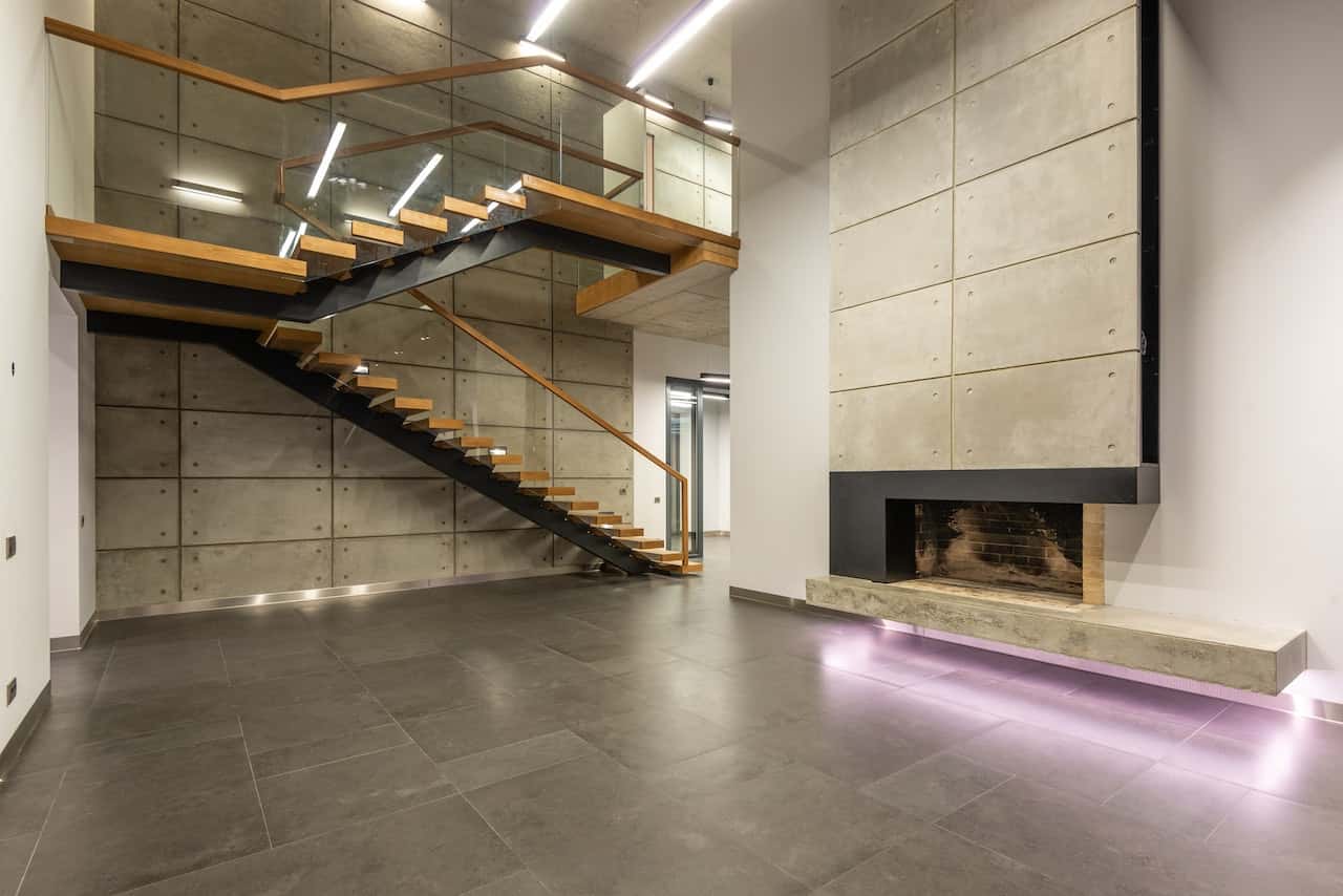 glass railing design for stairs