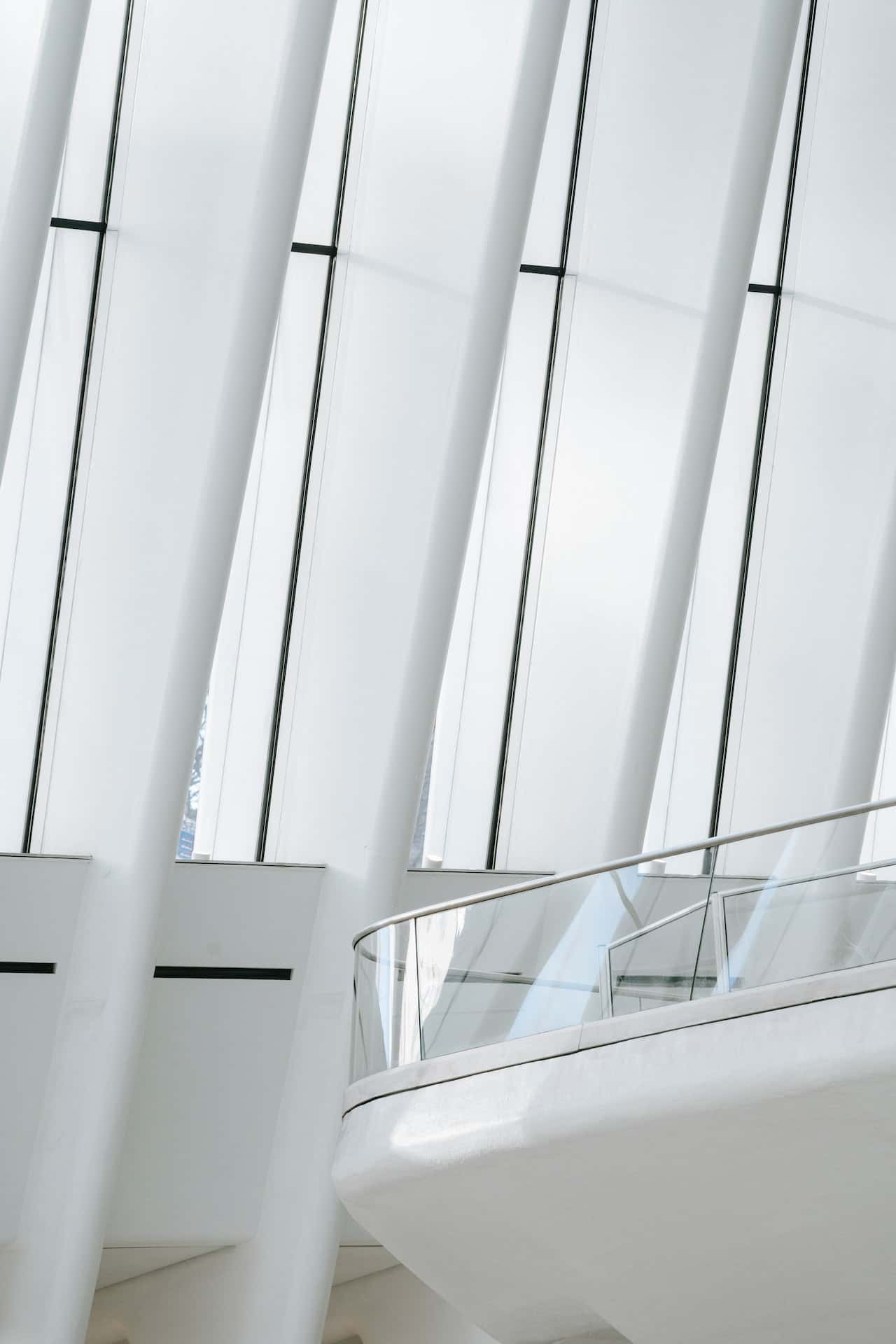 glass railing design with a steel top