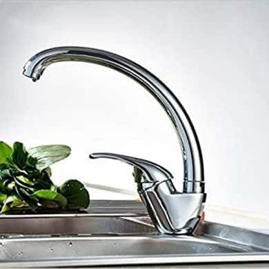 Modern kitchen tap designs with sleek chrome curved spout style