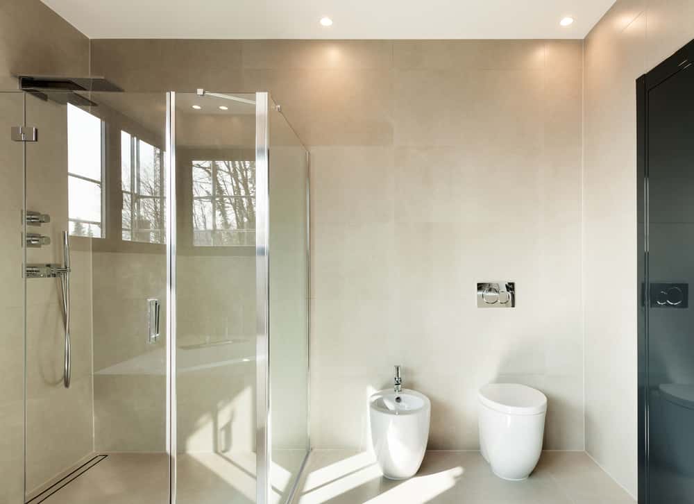 Half-Hexagon Glass Door Design