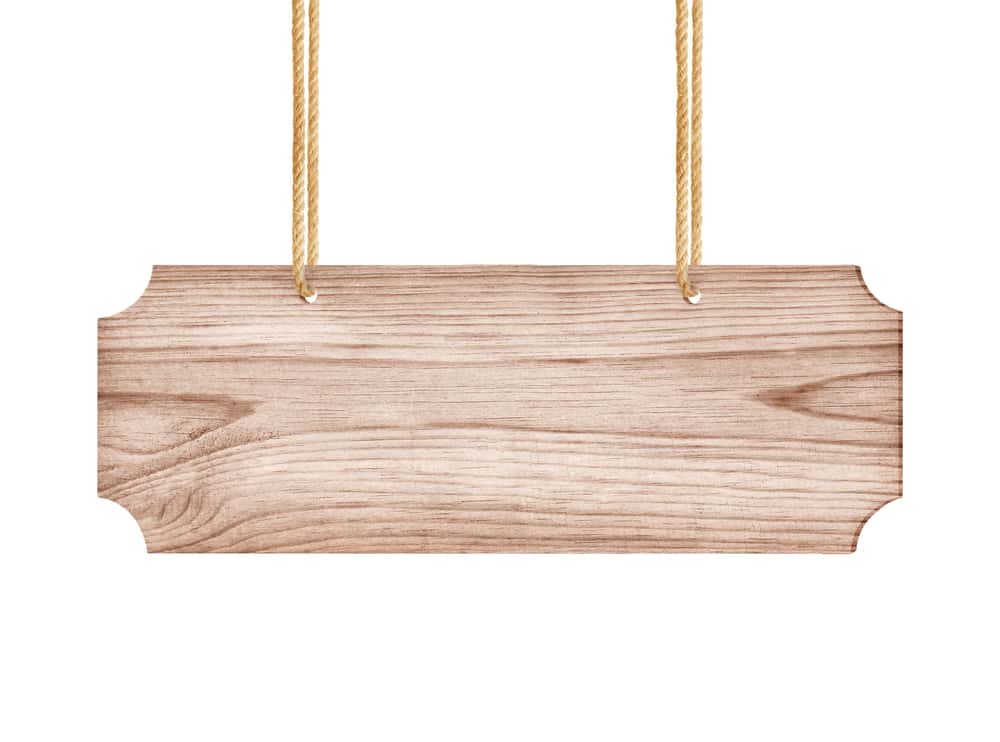 hanging slats name plate