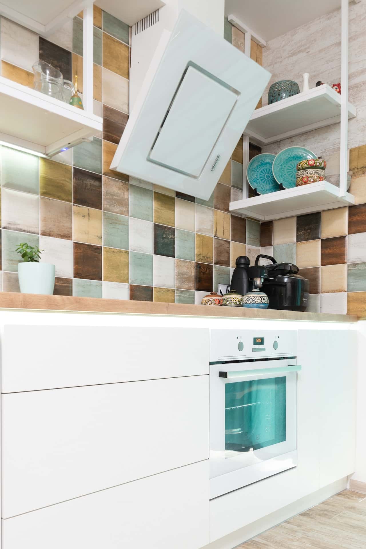 l-shaped corner shelf design